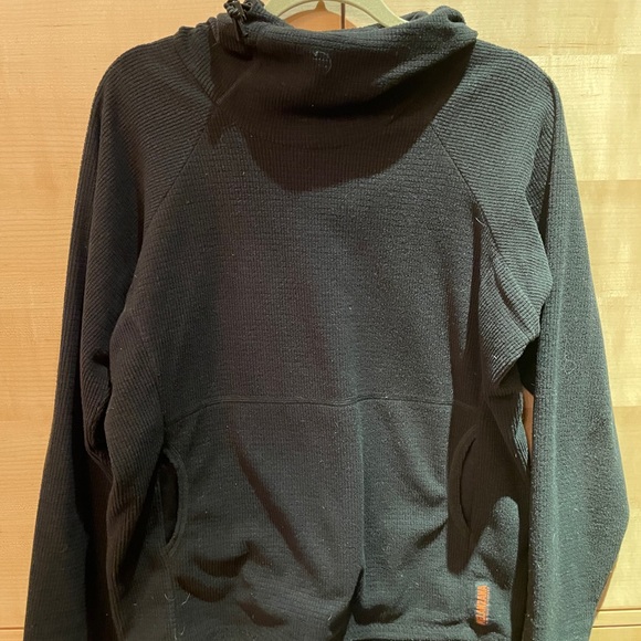 micro grid fleece hoodie
